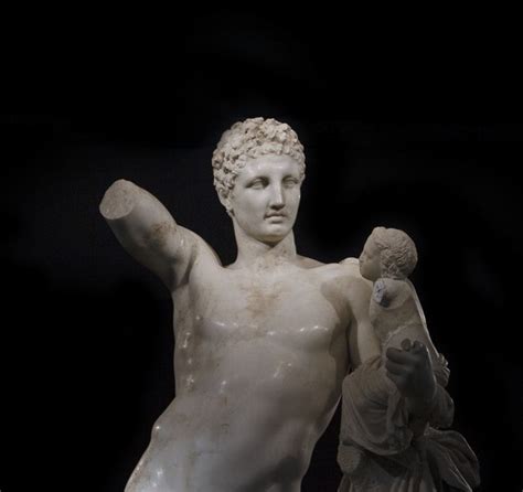 hermes with infant dionysus|the god Hermes by praxiteles.